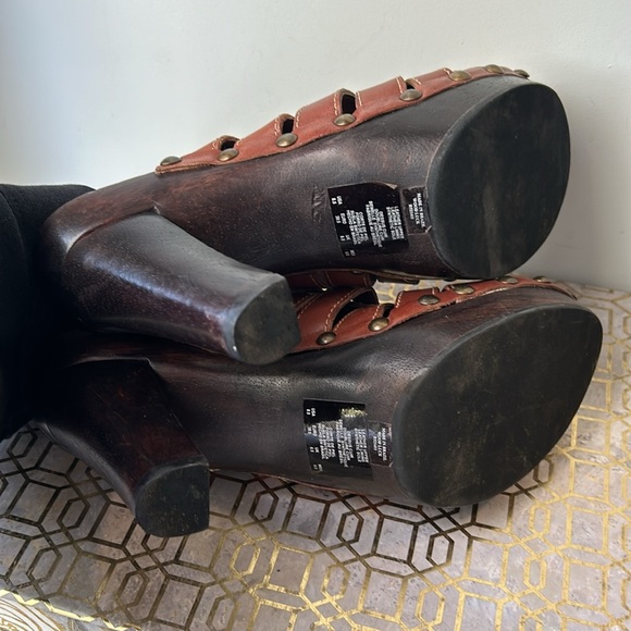 Kenneth Cole Wood Luck Leather Strappy Mule Clogs Women's size 8.5 - Picture 5 of 8